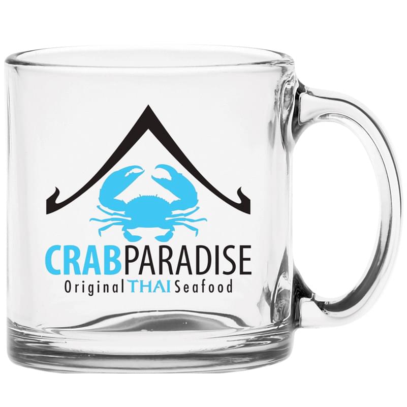 13 oz. Clear Glass Coffee Mug