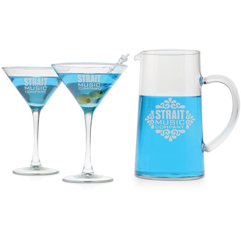 3 pc. Martini Set - Deep Etched