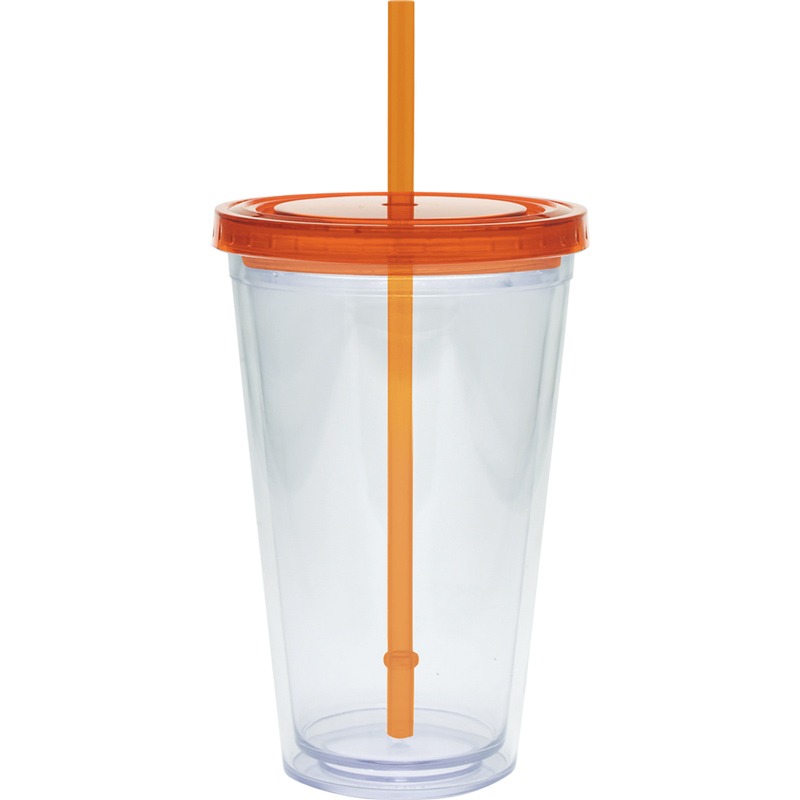 20 oz. Large Carnival Cup - Color Lid and Straw