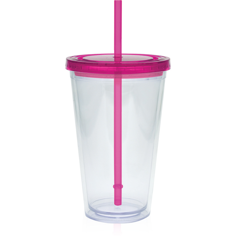 20 oz. Large Carnival Cup - Color Lid and Straw